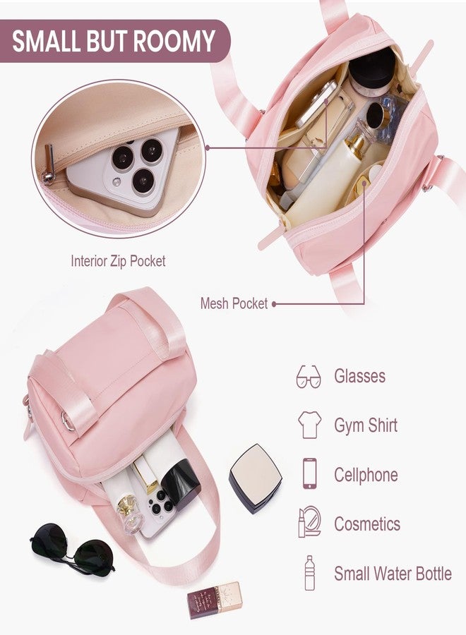 ANKICK Mini Gym Bag Small Duffle Bags Tote for Women Pink Workout Bag Lightweight for Weekender Travel Sports Yoga Fitness - Image 5